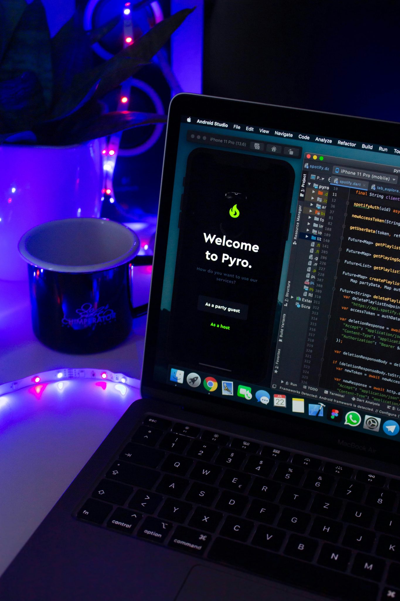 App screens